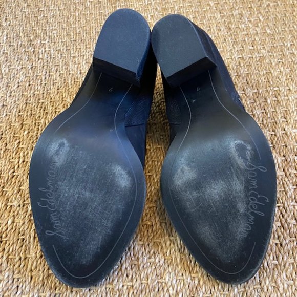 Sam Edelman Macon Black Leather Ankle Boots - Picture 8 of 9